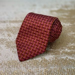 IKE BEHAR Men’s Maroon, Purple & Pink Silk Necktie | Office Business Work Career